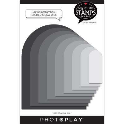 PhotoPlay Say It With Stamps Die Set - Nested Arches
